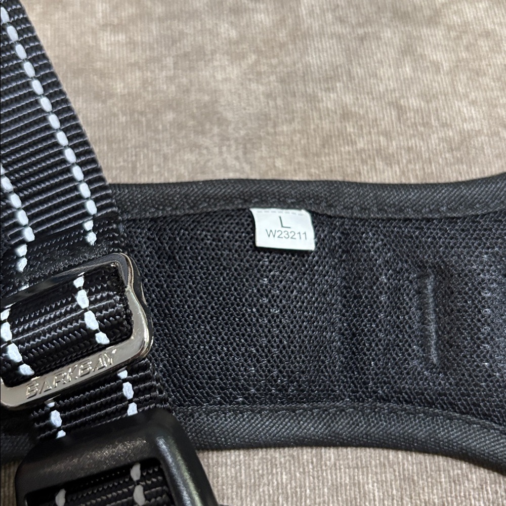 Barkbay Black Dog Harness with Reflective Stripes, size large, NWOT. - Picture 8 of 16